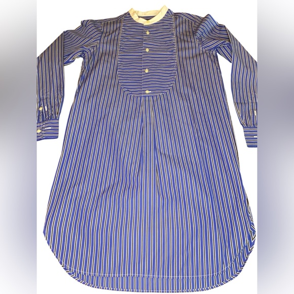 Polo Ralph Lauren Dress Women’s 2 Striped Blue White Black Preppy Classic Fall - Picture 2 of 6